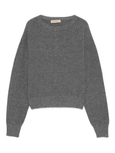 Свитер с эффектом металлик TWINSET, серый