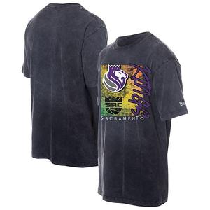 Мужская черная футболка sacramento kings sport classics с эффектом поношенности New Era