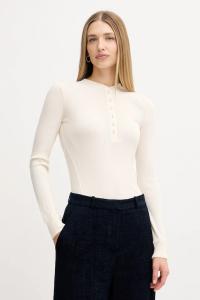 Лонгслив с шерстью Max&Co., бежевый