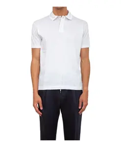 Белая поло из лиоцелла с пуговицами. Paul & Shark, белый