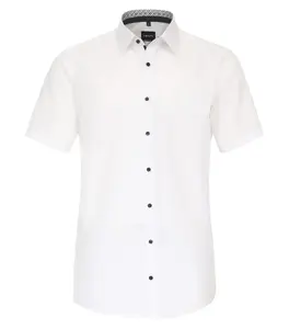 Деловая рубашка VENTI "Деловая рубашка VENTI с коротким рукавом однотонная", белый