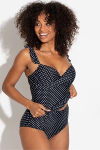 Легкий утепленный топ танкини на косточках Sicily Pour Moi, черный