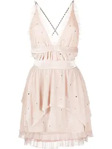 Расклешенное платье с оборками Philosophy Di Lorenzo Serafini, розовый