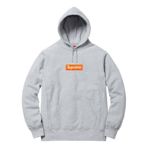 Худи Supreme FW17 Box Logo Hooded Sweatshirt Heather Grey Bogo, серый