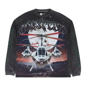 Футболка Godspeed Air Strike Long-Sleeve T-Shirt 'Grey Wash', серый