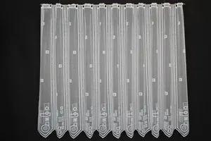 Шторы Kranzusch, шторы для кафе с геометрическим рисунком, 90x35 см (В/Ш), белые, шторы для бистро, кухонные шторы, 1 упаковка Gardinen Kranzusch