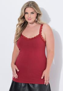 Топ MIAMODA SLIM FIT, Velvet Red/Red