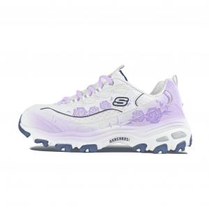 Skechers Женские кроссовки D'LITES 1.0 с низким верхом и массивной подошвой, устойчивые к истиранию, белые