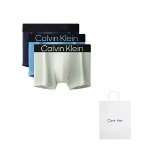 Трусы мужские 3 шт Calvin Klein, qzm-eye синий/темно-синий/mint зеленый