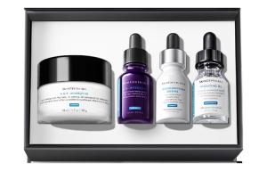 SKINCEUTICALS Набор для ухода за кожей xiulike age крем для лица + сыворотка с фиолетовым рисом, осветляющий, подтягивающий, антиоксидантный комплект из 4 предметов