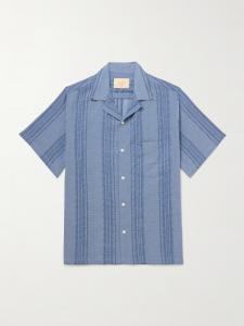 Рубашка Pacific Convertible-Clarly из хлопка и жаккарда в полоску PORTUGUESE FLANNEL, синий