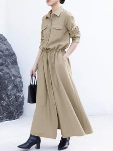 Длинное платье-рубашка