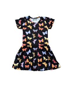 Dori Creations Детское платье с короткими рукавами и бабочками, разноцветное