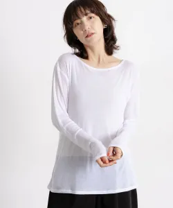 Пуловер из смесовой шерсти с прозрачным вырезом-лодочкой Studio Clip, цвет Off White 11