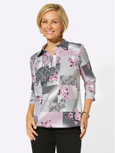 Рубашка с рукавами 3/4 с принтом розового и серого цветов WITT WEIDEN