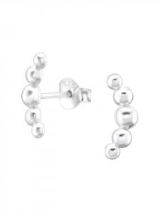 Alexander York Серьги-гвоздики BALLREIHE из серебра 925 пробы, комплект из 2 штук