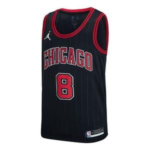 Майка Air Jordan NBA Sports Basketball Jersey SW Fan Edition 20 Season Chicago Bulls Zach LaVine No. 8 Black, черный