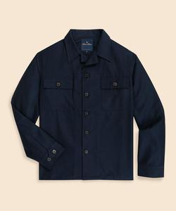 Рубашка-куртка из хлопка/шерсти рипстоп