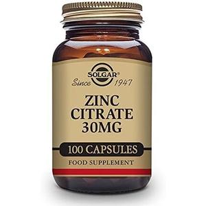 Цитрат цинка 30 мг 100 растительных капсул, Solgar