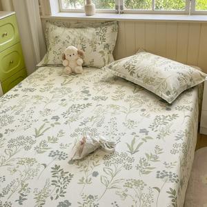 Yalu Простыня хлопковая 160х230 см, 2 наволочки, цвет Yunxianghua Rong FF-100