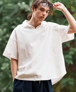 Поло с вырезом-«замочной скважиной» и возможностью смены материала Cambio, цвет White