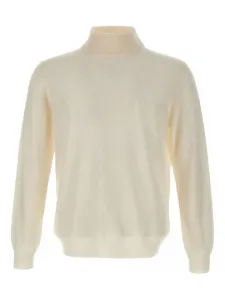 Свитер с воротником-стойкой и ребристыми манжетами Kangra, белый