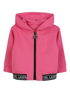 Спортивный костюм с логотипом KARL LAGERFELD KIDS, розовый