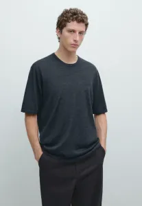 Базовая футболка с коротким рукавом Massimo Dutti, Dark Blue