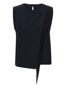 Kaos топ с бахромой, черный