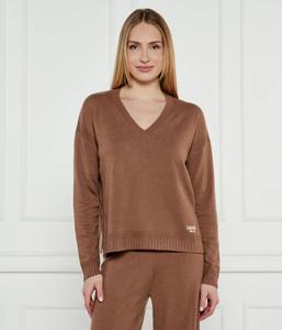 Шерстяной свитер Regular fit Liu Jo Sport, коричневый