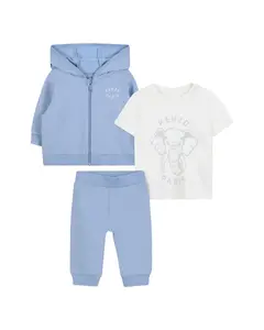 Детский комплект из 3-х предметов из хлопка Kenzo Kids, синий