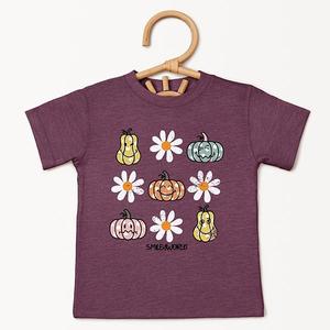 Футболка с принтом Smileyworld pumpkin daisies chart The Juniper Shop, Heather Navy