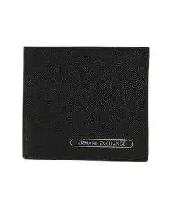 Двустворчатый кошелек с логотипом Armani Exchange, черный