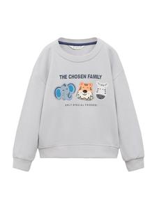 Толстовка MANGO KIDS FAMILY, Light grey