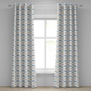 Занавеска с люверсами Abakuhaus Dragonfly 2 шт, 280x245x0,5 см цвет orange blue