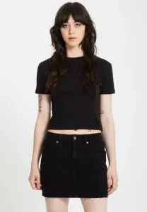 Облегающая укороченная базовая футболка Volcom, Black