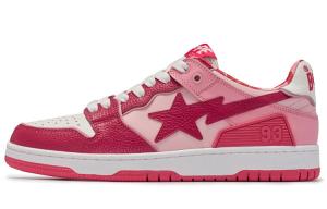 SK8 Стильные женские кеды для скейтбординга с низким верхом розового цвета A Bathing Ape