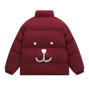 Пуховик Unisex Stand Collar Moderate Padded HUANQIU, maroon