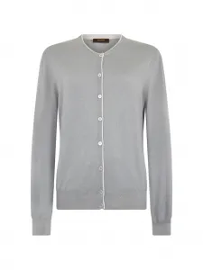 Кардиган с окантовкой Moorer, серый