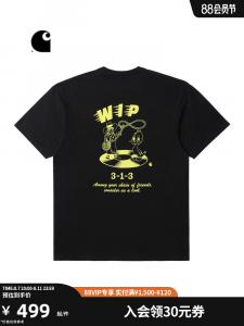 Футболка Carhartt WIP с принтом в стиле вестерн, черный