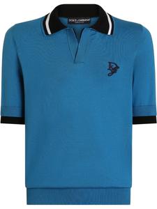 Рубашка поло с логотипом DG Dolce & Gabbana, синий