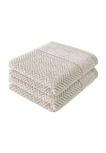 Набор полотенец Herzbach Home italiana, 2 штуки, 50x150 см, серо-бежевый