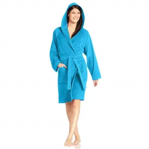 Махровый халат для мужчин и женщин Texas, идеально подходит для сауны и спа, гостиничный халат, утренний халат 1 шт., для женщин и мужчин Vossen, бирюзовый