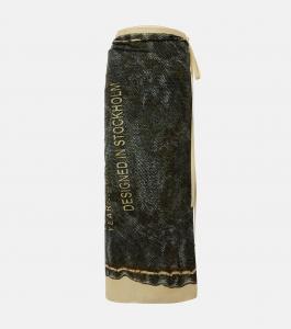 Хлопковый шарф с логотипом Acne Studios, Beige Black