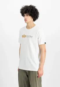Футболка с принтом этикетки Alpha Industries, White