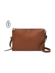 Женская сумка через плечо Fossil, коричневая искусственная кожа, отделение для смартфона, ZB1697200