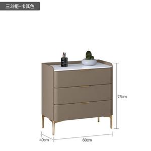 Mikemijia Комод для спальни и гостиной в итальянском стиле, 5 ящиков, современный минимализм, цвет khaki, 60 три ящика