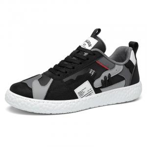 Tonlion Дышащие нескользящие низкие скейтерские кроссовки мужские черные, цвет Black