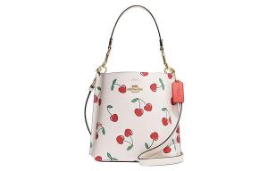 COACH Сумка-ведро Mollie из искусственной кожи маленького размера белая