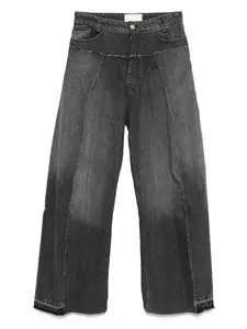 Плиссированные потертые джинсы LITKOVSKA, серый